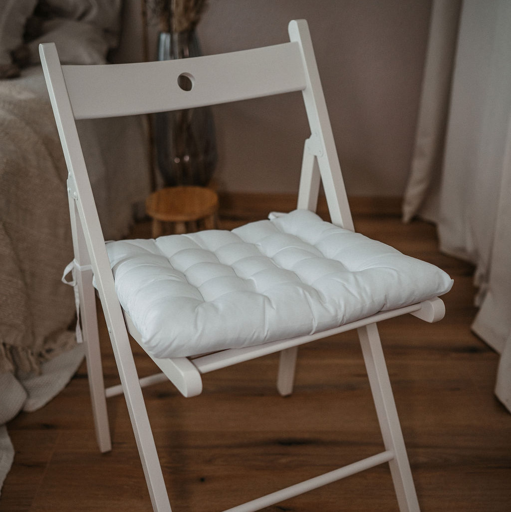 Klappstuhl Klappstuhl Holz weiß Sitzkissen