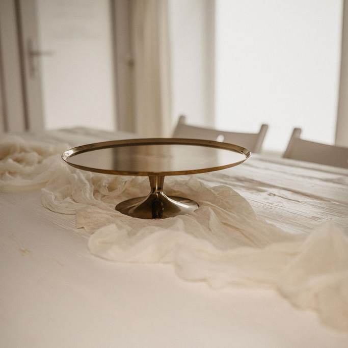 Tortenplatte_Gold Tortenplatte Gold rund